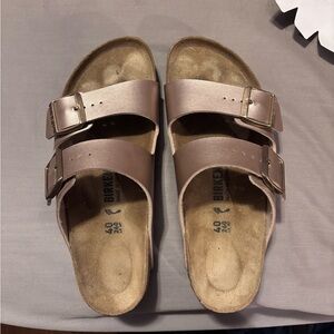 Birkenstock Metallic Double-Strap Sandals